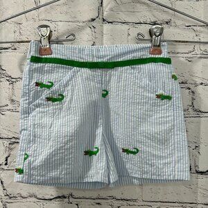 New with tag Girls Fox Chase Child seersucker alligator shorts Size 2T